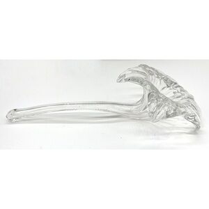 Vintage Clear Glass Epergne Single Stem Floral 10 Inches Bud Vase Lilly Decor